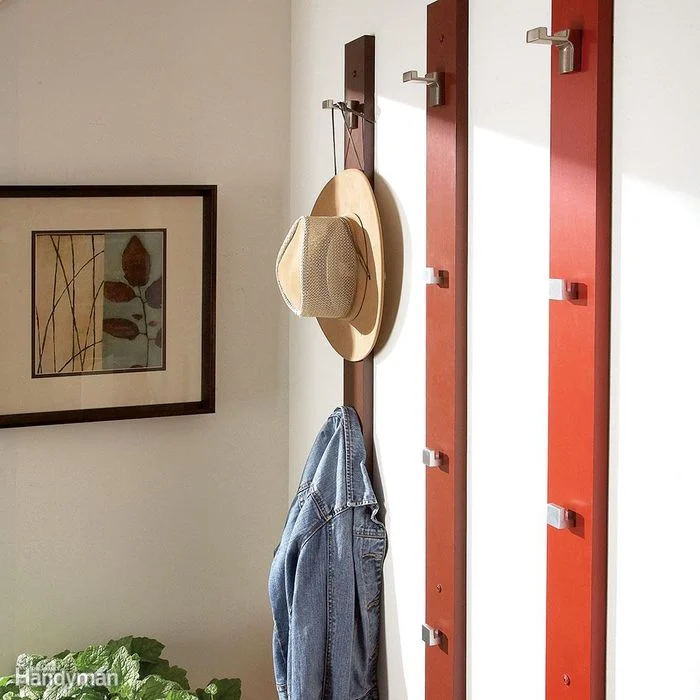 coat and hat rack of wood